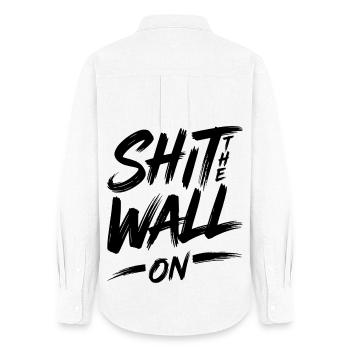 Shit the wall on - Frauen Oxford Hemd - Weiß - Hinten - AI Model Female 172 light (172cm)