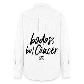 Astro Badass but Cancer - Frauen Oxford Hemd - Weiß - Hinten - AI Model Female 172 light (172cm)