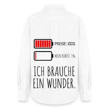 Prix, 100 % Mon compte 1 % - Chemise Oxford Femme - blanc - Dos - AI Model Female 172 light (172cm)