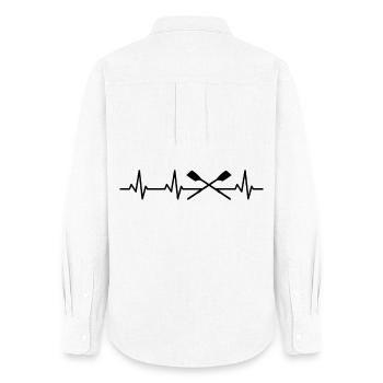 Rudder Heart Line - Women's Oxford Shirt - white - Back - AI Model Female 172 light (172cm)