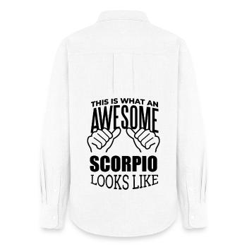 Scorpion - Chemise Oxford Femme - blanc - Dos - AI Model Female 172 light (172cm)