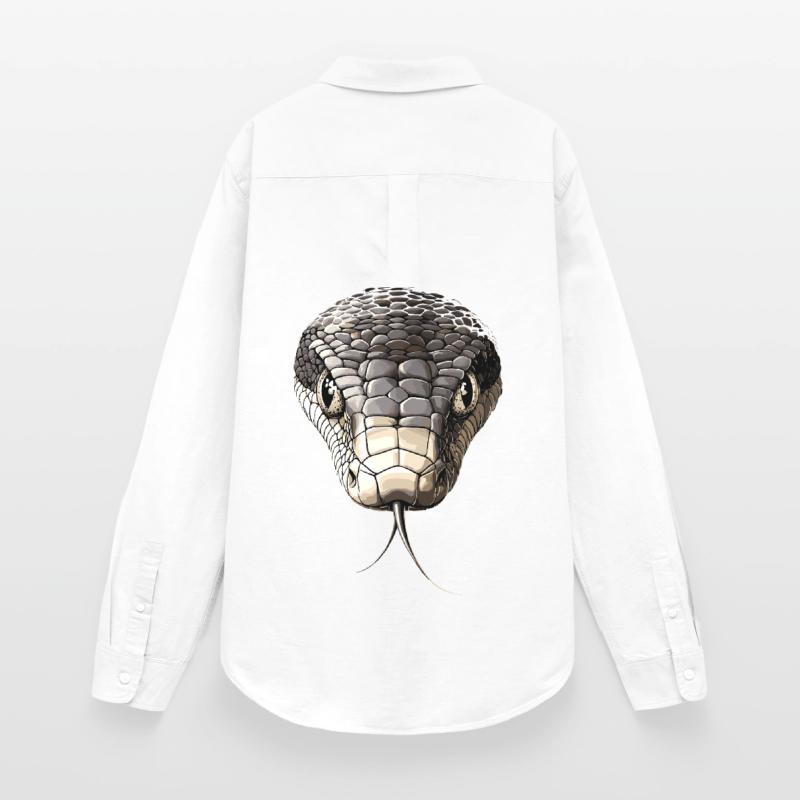 Serpent Python Cobra Mamba Serpent à sonnettes Serpent Chemise Oxford Femme