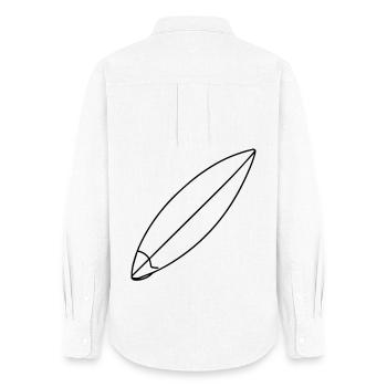 Surfboard Sketch - Women's Oxford Shirt - white - Back - AI Model Female 172 light (172cm)