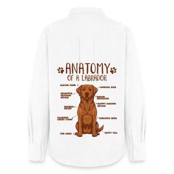 Anatomy of a Fox Red Labrador - Women's Oxford Shirt - white - Back - AI Model Female 172 light (172cm)