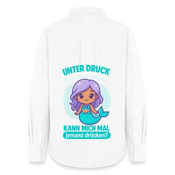 Unter Druck Meerjungfrau - Frauen Oxford Hemd - Weiß - Hinten - AI Model Female 172 light (172cm)