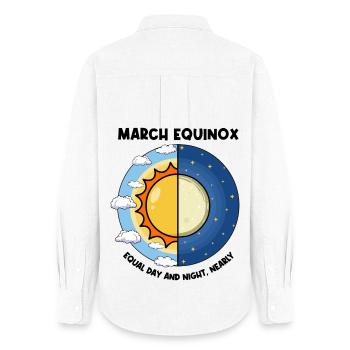 March Equinox Equal Day And Night Spring Equinox - Women's Oxford Shirt - white - Back - AI Model Female 172 light (172cm)