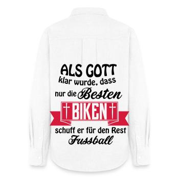 Gott biken - Frauen Oxford Hemd - Weiß - Hinten - AI Model Female 172 light (172cm)