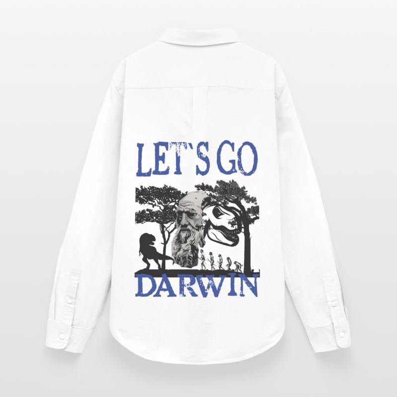 Charles Darwin Evolution textile gift idea Women's Oxford Shirt