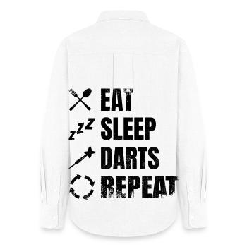 Dart Täglicher Zeitplan - Frauen Oxford Hemd - Weiß - Hinten - AI Model Female 172 light (172cm)