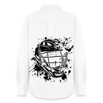Lacrosse Helmet - Women's Oxford Shirt - white - Back - AI Model Female 172 light (172cm)