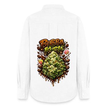 Bubba Kush Graffiti-Druck - Frauen Oxford Hemd - Weiß - Hinten - AI Model Female 172 light (172cm)