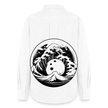 Bowling - Women's Oxford Shirt - white - Back - AI Model Female 172 light (172cm)