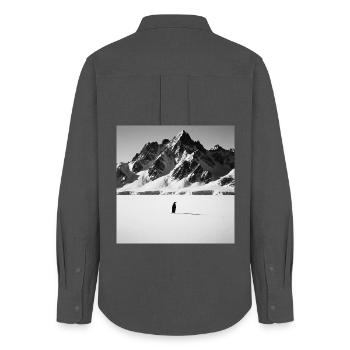 Nihilist Penguin - Women's Oxford Shirt - anthracite - Back - AI Model Female 172 light (172cm)
