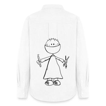 Chirurg Comicfigur - Arzt - Chirurgie - OP - Team - Frauen Oxford Hemd - Weiß - Hinten - AI Model Female 172 light (172cm)