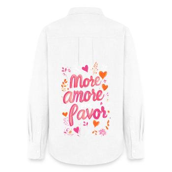 more amore por favor - Women's Oxford Shirt - white - Back - AI Model Female 172 light (172cm)