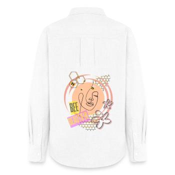 Bee beautiful - Women's Oxford Shirt - white - Back - AI Model Female 172 light (172cm)
