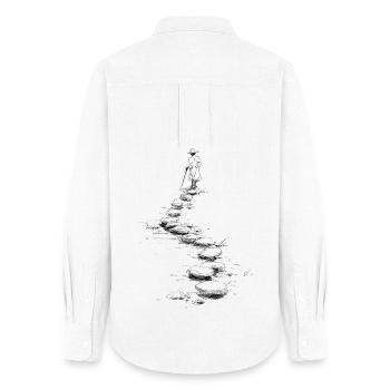 walk the path - Women's Oxford Shirt - white - Back - AI Model Female 172 light (172cm)