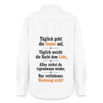 werkzeug_1 - Frauen Oxford Hemd - Weiß - Hinten - AI Model Female 172 light (172cm)