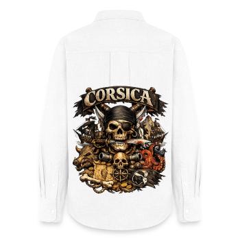 CORSICA Original - Women's Oxford Shirt - white - Back - AI Model Female 172 light (172cm)