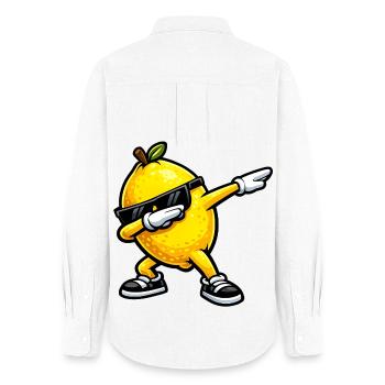 Dabbing Lemon - Women's Oxford Shirt - white - Back - AI Model Female 172 light (172cm)