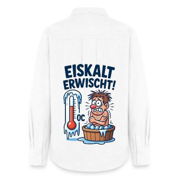 Eiskalt Erwischt Eisbaden  - Frauen Oxford Hemd - Weiß - Hinten - AI Model Female 172 light (172cm)
