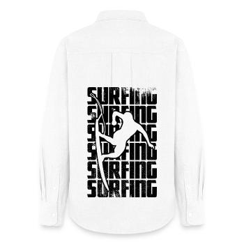 Surf - Chemise Oxford Femme - blanc - Dos - AI Model Female 172 light (172cm)