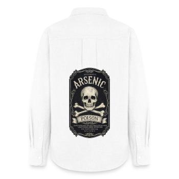 Retro Label Shirt 1 / Giftflasche - Frauen Oxford Hemd - Weiß - Hinten - AI Model Female 172 light (172cm)
