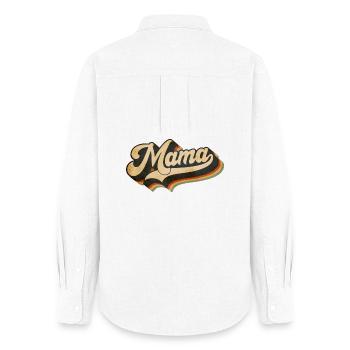 Mama Retro Love mothersday - Women's Oxford Shirt - white - Back - AI Model Female 172 light (172cm)