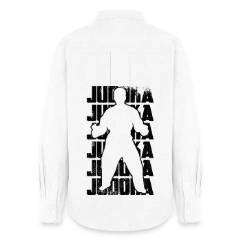 Judoka - Women's Oxford Shirt - white - Back - AI Model Female 172 light (172cm)
