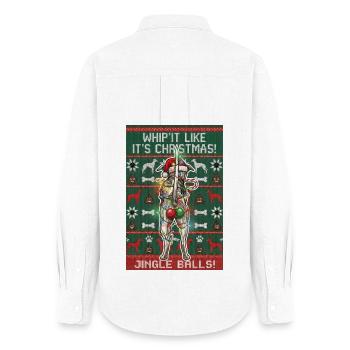 Whip'It Like It's Christmas BACK - Women's Oxford Shirt - white - Back - AI Model Female 172 light (172cm)
