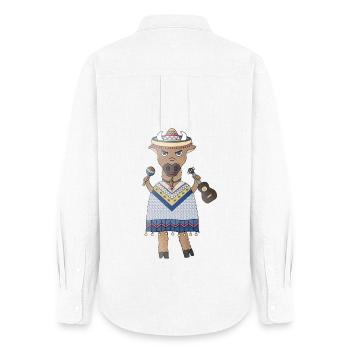 Taurus : le rythme de la samba dans le sang - Chemise Oxford Femme - blanc - Dos - AI Model Female 172 light (172cm)