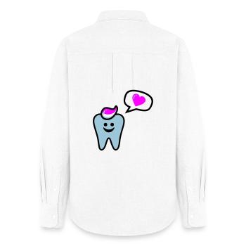 zahn punk zahnarzt dentist - Women's Oxford Shirt - white - Back - AI Model Female 172 light (172cm)