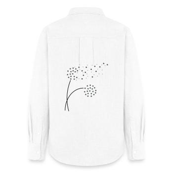 dandelion - Women's Oxford Shirt - white - Back - AI Model Female 172 light (172cm)