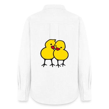 chicks in love (a) - Women's Oxford Shirt - white - Back - AI Model Female 172 light (172cm)