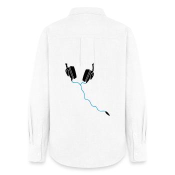 Casque DJ - Chemise Oxford Femme - blanc - Dos - AI Model Female 172 light (172cm)