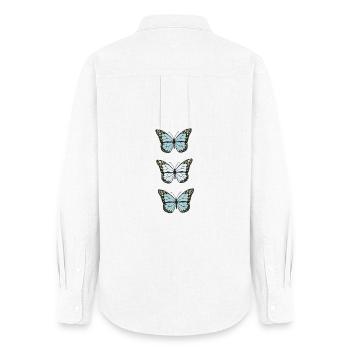 Collection de papillons - Women's Oxford Shirt - white - Back - AI Model Female 172 light (172cm)