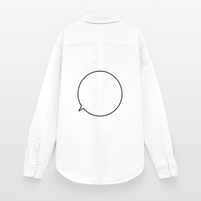 Speech bubble request text customizable Women's Oxford Shirt