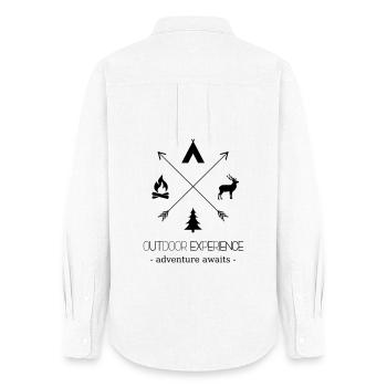 Outdoor Experience Adventure Awaits - Women's Oxford Shirt - white - Back - AI Model Female 172 light (172cm)