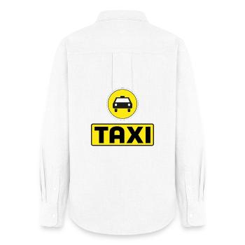 taxi - Chemise Oxford Femme - blanc - Dos - AI Model Female 172 light (172cm)