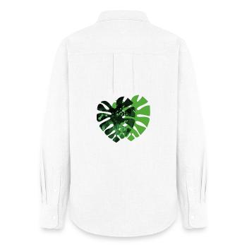 Plante Monstera - Chemise Oxford Femme - blanc - Dos - AI Model Female 172 light (172cm)