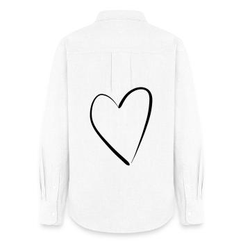 cœur - Chemise Oxford Femme - blanc - Dos - AI Model Female 172 light (172cm)