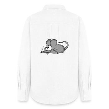 Mouse mice mousi little mice rat rodent pet - Women's Oxford Shirt - white - Back - AI Model Female 172 light (172cm)
