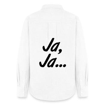 Yes, yes ... - Women's Oxford Shirt - white - Back - AI Model Female 172 light (172cm)
