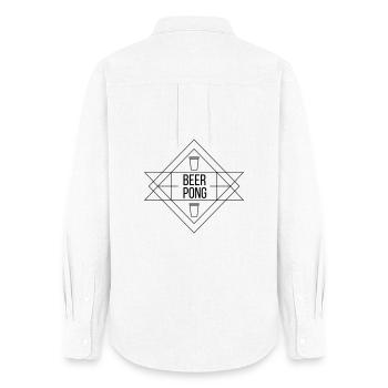 Bière Pong - Chemise Oxford Femme - blanc - Dos - AI Model Female 172 light (172cm)