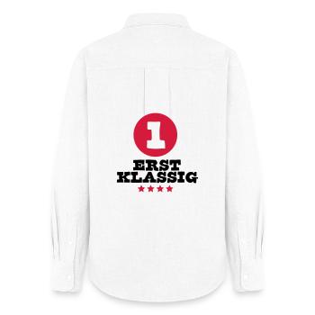schoolchild sports einschulung - Women's Oxford Shirt - white - Back - AI Model Female 172 light (172cm)