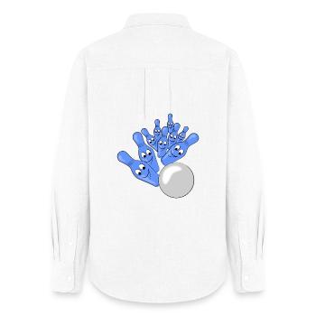 bowling - Chemise Oxford Femme - blanc - Dos - AI Model Female 172 light (172cm)