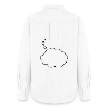 Speech Bubble / Thought Bubble - Women's Oxford Shirt - white - Back - AI Model Female 172 light (172cm)