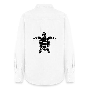 A sea turtle - Women's Oxford Shirt - white - Back - AI Model Female 172 light (172cm)