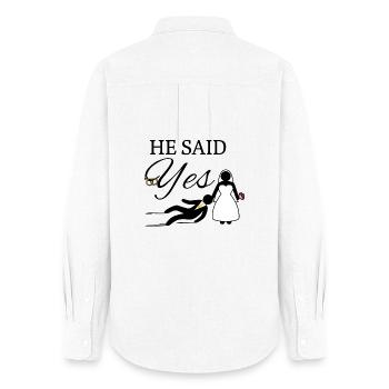 Bachelor bachelor wedding marriage party - Women's Oxford Shirt - white - Back - AI Model Female 172 light (172cm)