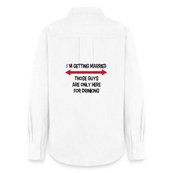 Party Bachelor Party Funny saying wedding - Women's Oxford Shirt - white - Back - AI Model Female 172 light (172cm)